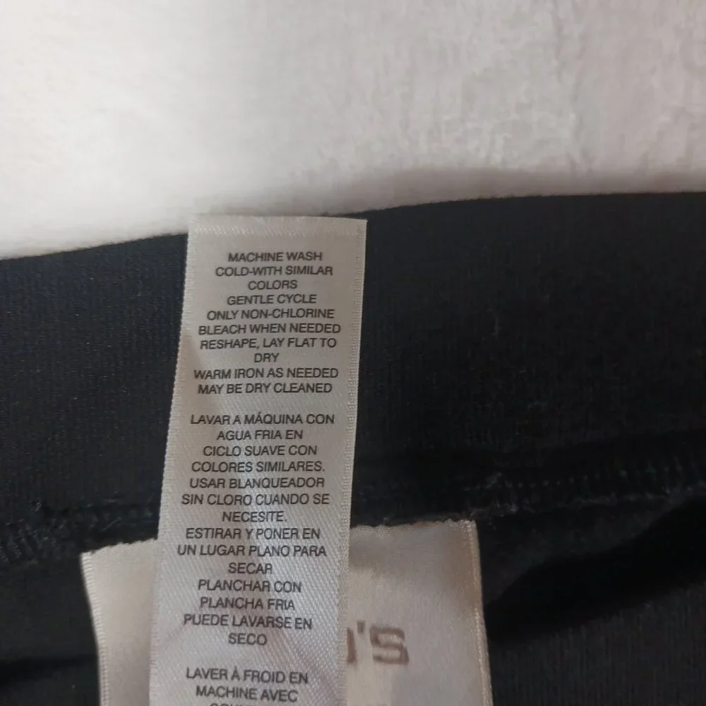 Chico's Animal Print/Black Ponte Legging Pants, Size 1 (Med.) Stretchy Greatness - Picture 12 of 12